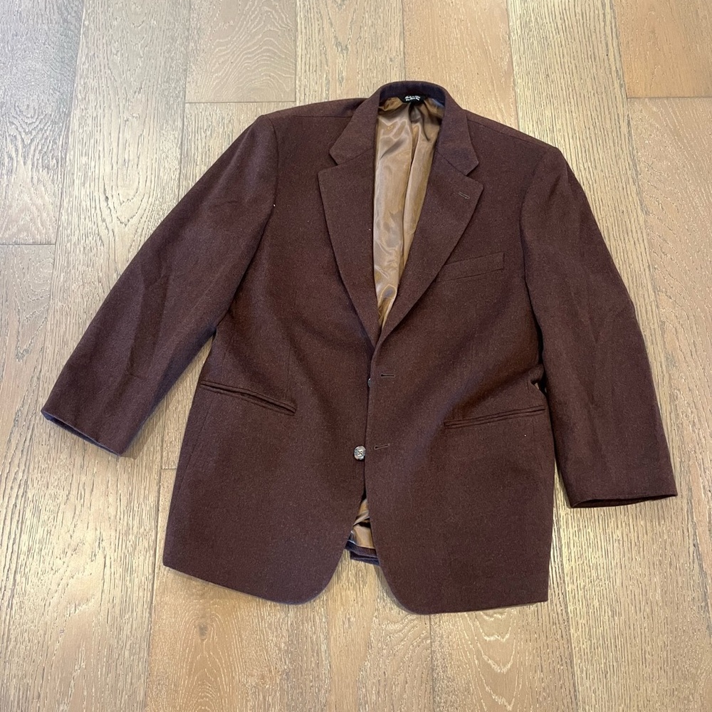 Classic Brown Camel Hair Blazer